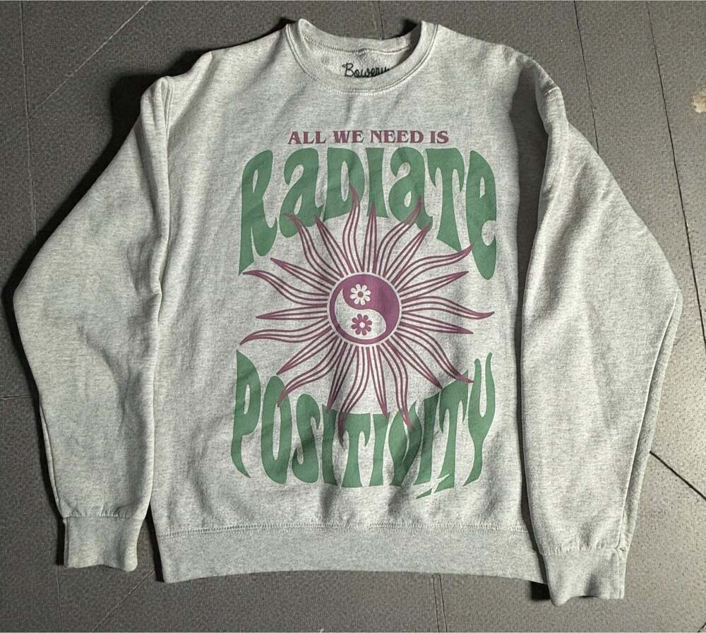 Bowery Radiate Positivity Graphic Crewneck Sweatshirt